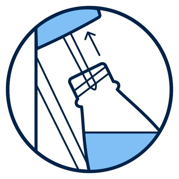 Easy bottle attachement system